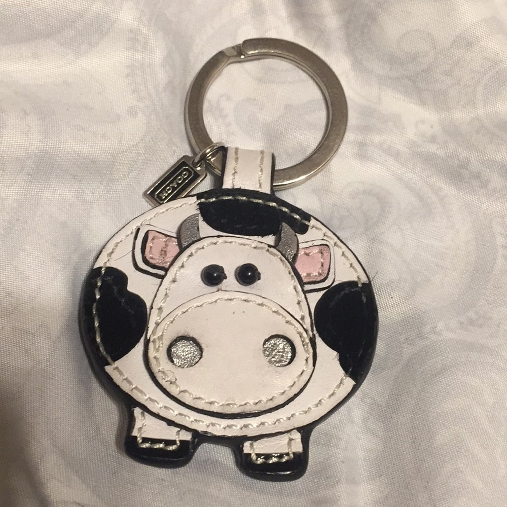 Coach cow keychain